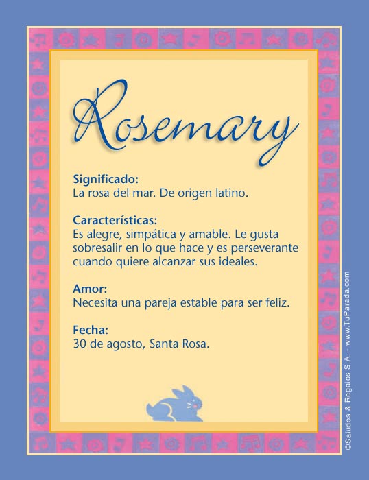 Rosemary Significado Del Nombre Rosemary Nombres