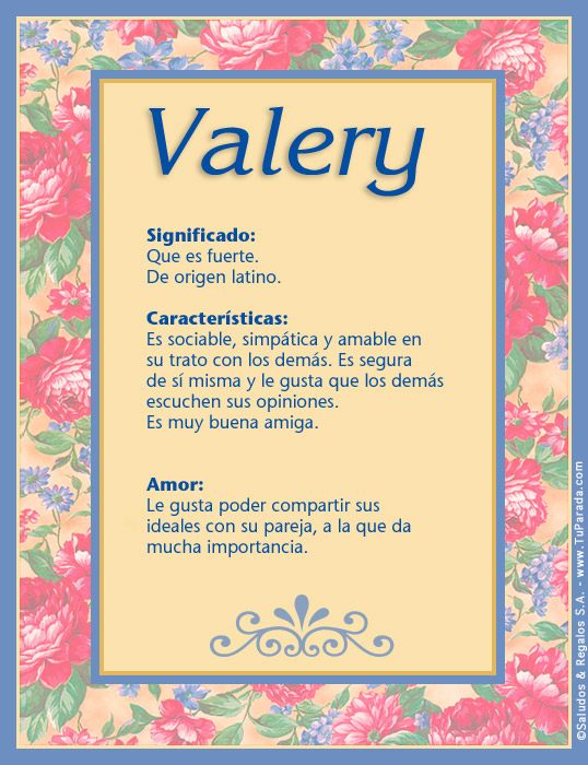 Valery Significado Del Nombre Valery Nombres 6878