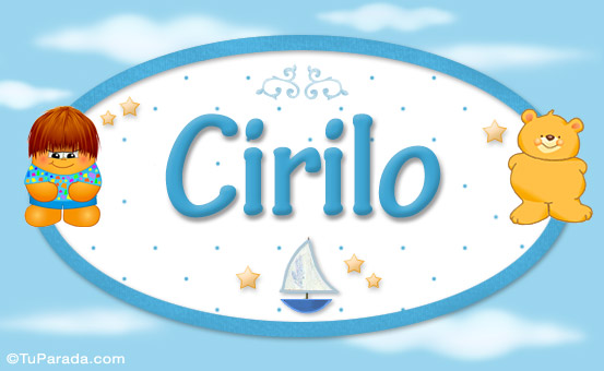 Cirilo Nombre Para Beb Tarjetas De Nombres Para Ni Os Beb S Osito