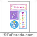 Que+Significa+El+Nombre+Yesenia Nombre Yesenia. Significado y origen del nombre Yesenia para imprimir ...