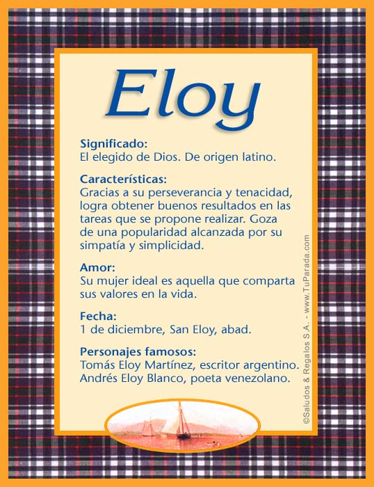 Eloy, significado de Eloy