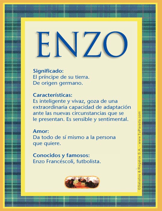 Enzo Significado Del Nombre Enzo Nombres