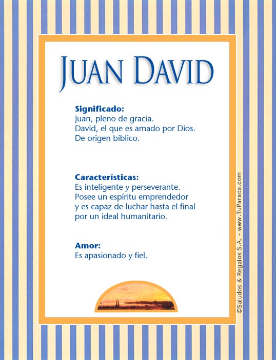 Juan David, significado del nombre Juan David, nombres