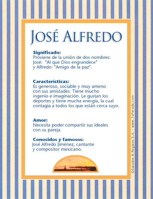 José Alfredo, significado del nombre José Alfredo, nombres