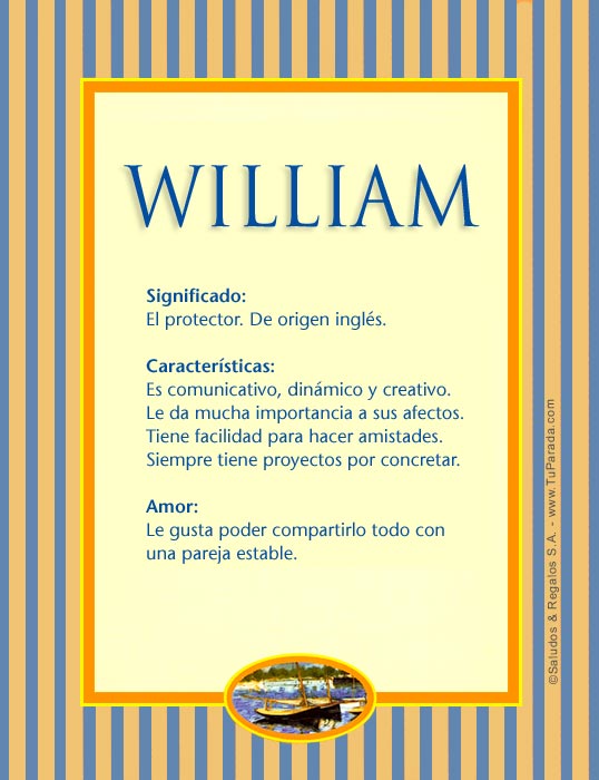William, significado del nombre William, nombres William, significado del nombre William, nombres