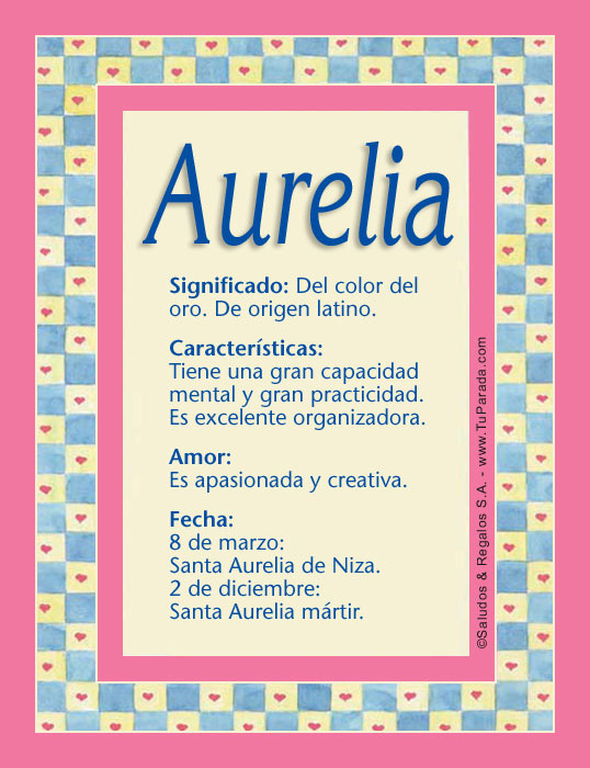 Aurelia, imagen de Aurelia