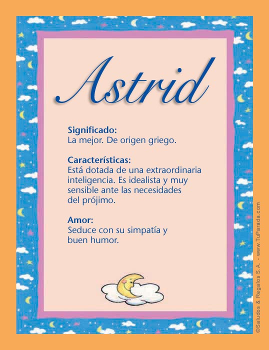 Astrid, Significado Del Nombre Astrid, Nombres