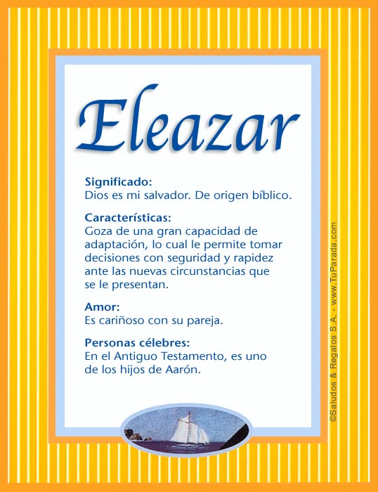 Eleazar, imagen de Eleazar
