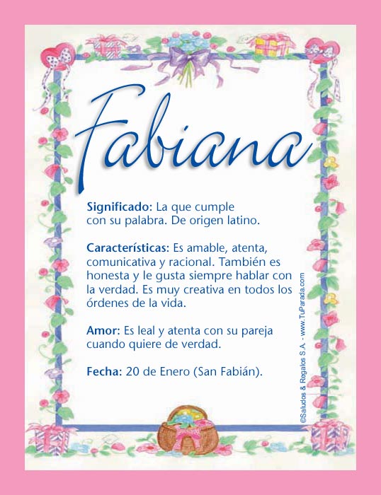 Fabiana, significado del nombre Fabiana, nombres Fabiana, significado del nombre Fabiana, nombres