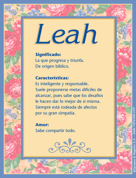 Leah, significado de Leah
