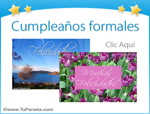 Tarjetas de Mensajes de Cumpleaños formales - TuParada.com