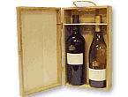 Estuche de madera con dos vinos de Bodegas Salentein.