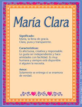 Significado del nombre María Clara
