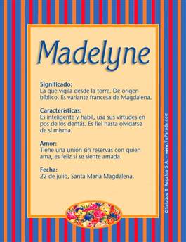 Significado del nombre Madelyne