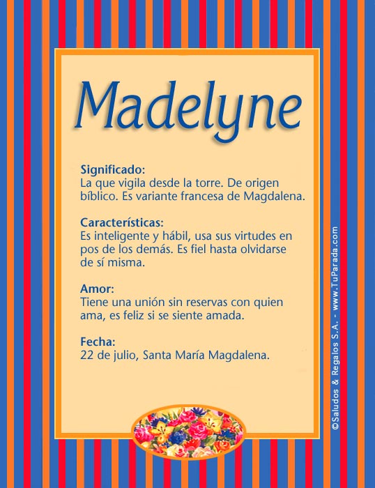 Tarjeta - Madelyne
