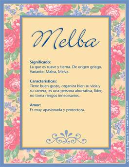 Significado del nombre Melba