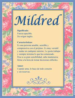 Significado del nombre Mildred