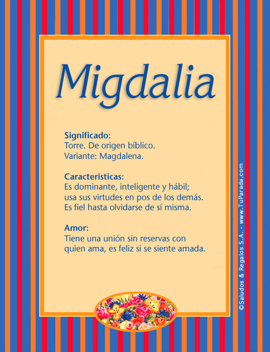 Tarjeta - Migdalia