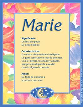 Significado del nombre Marie