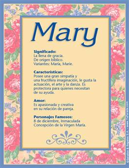 Significado del nombre Mary