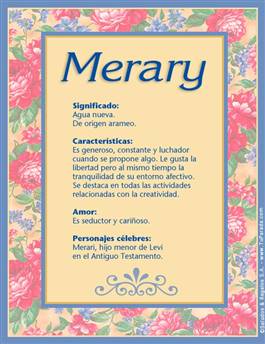 Significado del nombre Merary