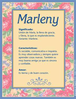 Significado del nombre Marleny