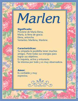 Significado del nombre Marlen