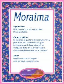 Significado del nombre Moraima