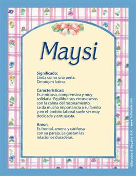 Significado del nombre Maysi
