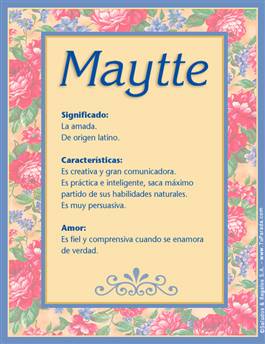 Significado del nombre Maytte