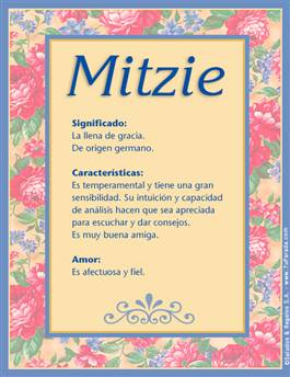 Significado del nombre Mitzie