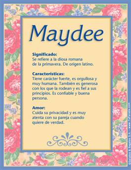 Significado del nombre Maydee
