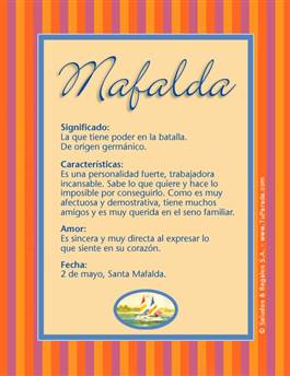 Significado del nombre Mafalda