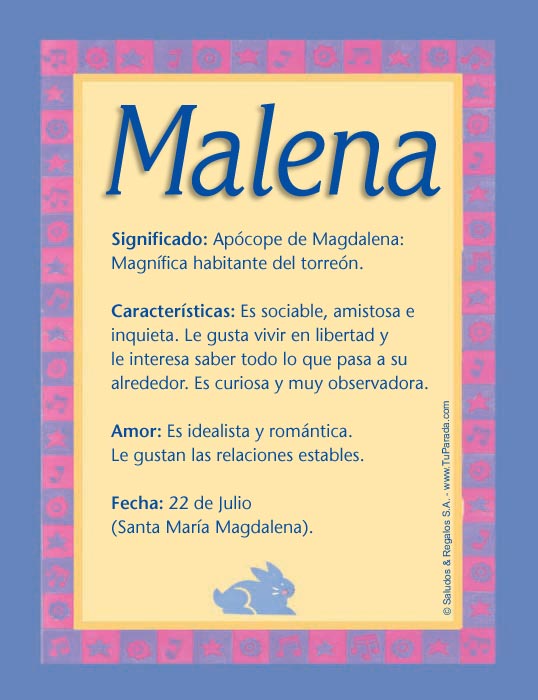 Tarjeta - Malena