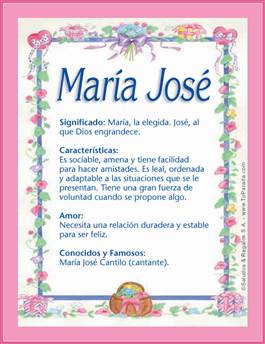Significado del nombre María José