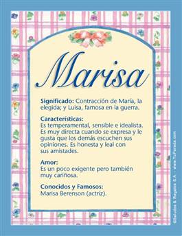 Significado del nombre Marisa