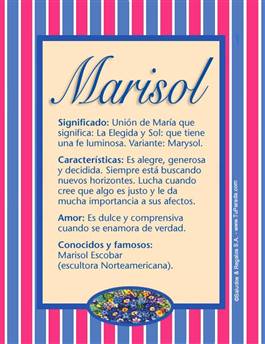 Significado del nombre Marisol