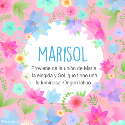 Significado Nombre Marisol