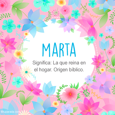 Significado Nombre Marta
