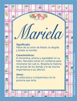 Nombre Mariela