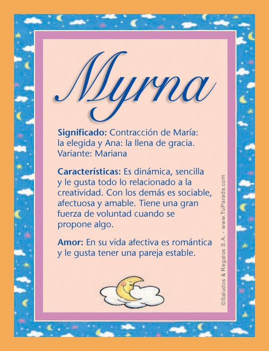 Tarjeta - Myrna