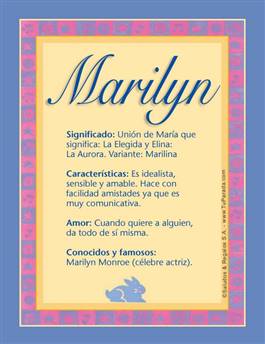 Significado del nombre Marilyn