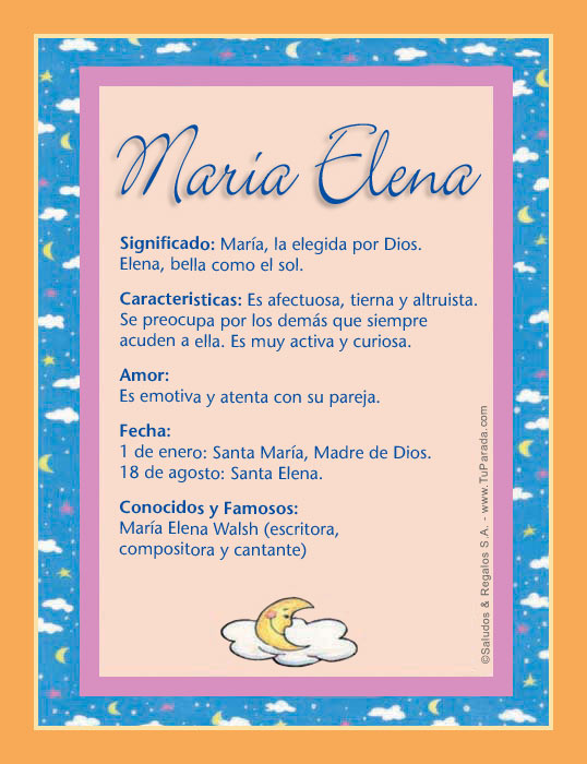 Tarjeta - María Elena