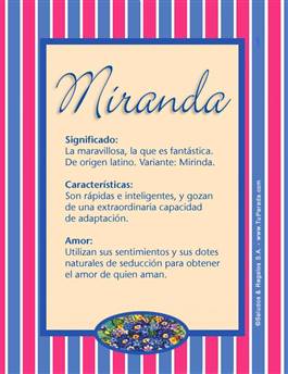 Significado del nombre Miranda