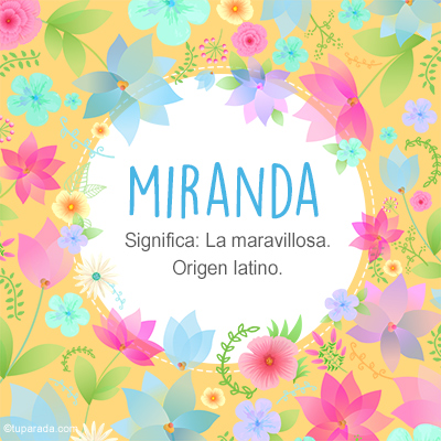 Significado Nombre Miranda