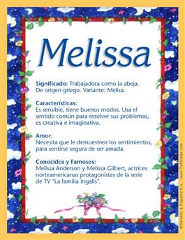 Significado del nombre Melissa