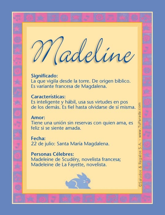 Tarjeta - Madeline