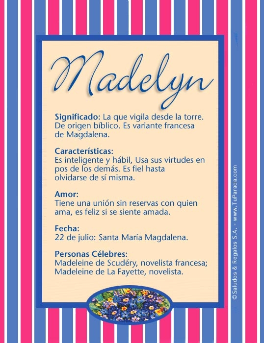 Tarjeta - Madelyn