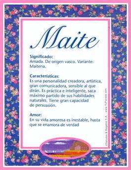 Significado del nombre Maite