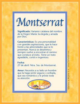 Significado del nombre Montserrat